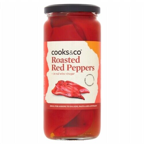 Cooks & Co Roasted Red Peppers in Red Wine Vinegar 360g
