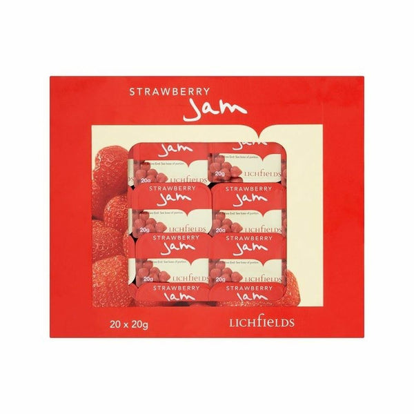 Lichfields Strawberry Jam Individual Portions 20 x 20g